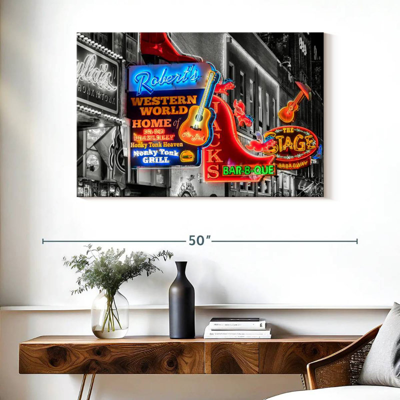Ravi Nashville Broadway Neon, H 26 po x l 39 po