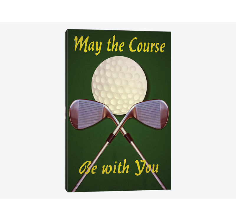 Graffi «Tee Studios» May the Course », impression sur toile, H 26 po x l 18 po x P 1,5 po, Toile tendue, Pas de tapis