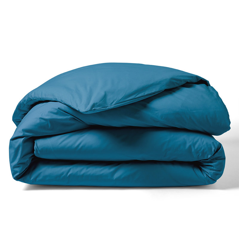 Hazelanne Solid Colour Duvet Cover with Pillowcases, 220 x 240cm Duvet Cover, Blue