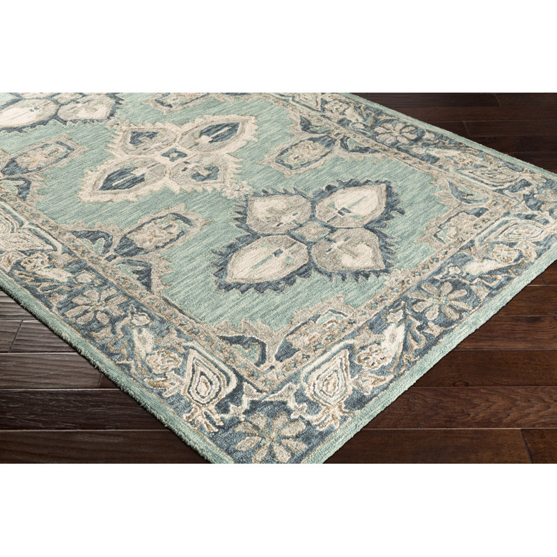 Bonifate Hand Tufted Wool Oriental Area Rug, Rectangle 8' x 10'