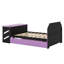 Structure en bois pour lit de jour peu encombrant avec lit gigogne, bureau et chargeur USB