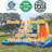 Adam 13.2' x 11.5' Crocodile Kids Inflatable Water Slides Water Bounce House Water Park with Air Blower Indoor Outdoor Dry Wet Use-94654461