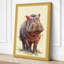 Gentle Hippopotamus Boho - Wrapped Canvas-432880402-432880404