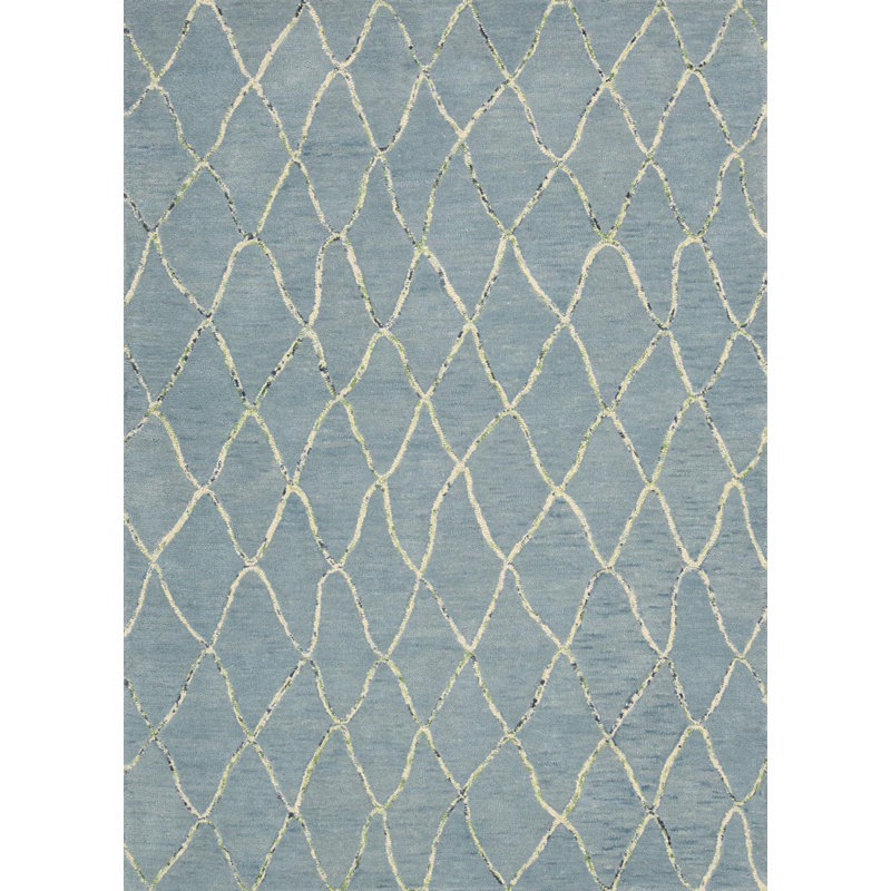 Wool Geometric Indoor Rug, Rectangle 3'6" x 5'6"