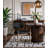 Riccio Vegan Leather Upholstered Dining Arm Chair-6766388-6766399