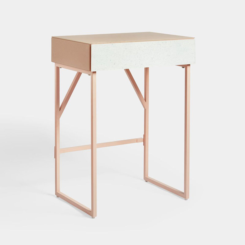 Ayansh 22.4'' W Nightstand, Pink/White