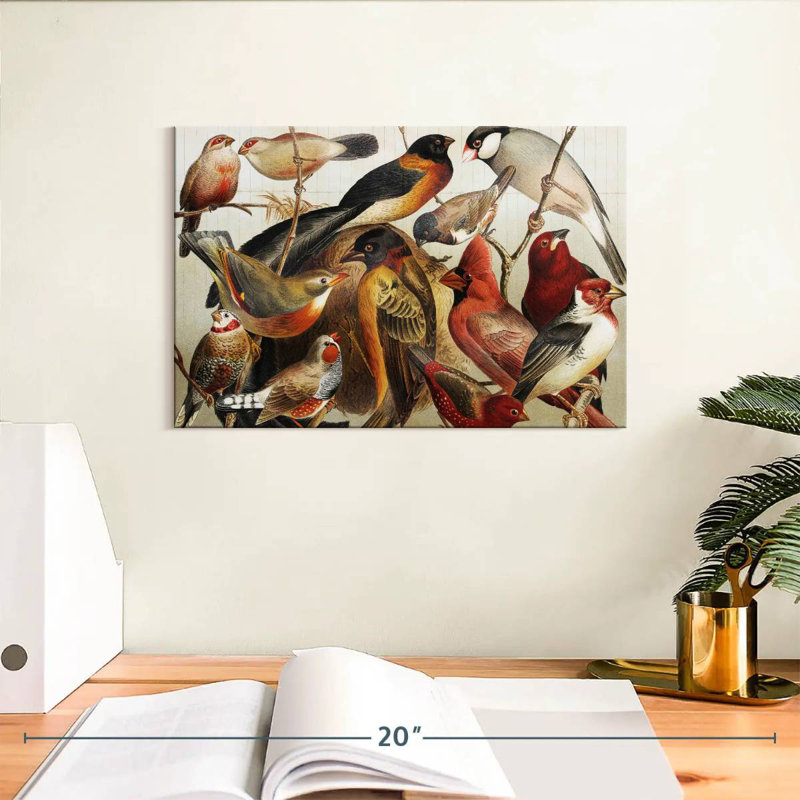 Collection d'oiseaux botaniques Brampt II, H 8 po x l 12 po