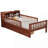 Twin Size Bed with Headboard Storage Rack