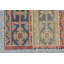 Tapis en laine, tapis Oushak, tapis turc, tapis bleu neutre, petits tapis de 2,9 x 3,8 pi, tapis rétro
