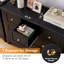 Commode 7 tiroirs en bois avec poignées en métal, commode minimaliste moderne pour chambre à coucher, salon-272571946