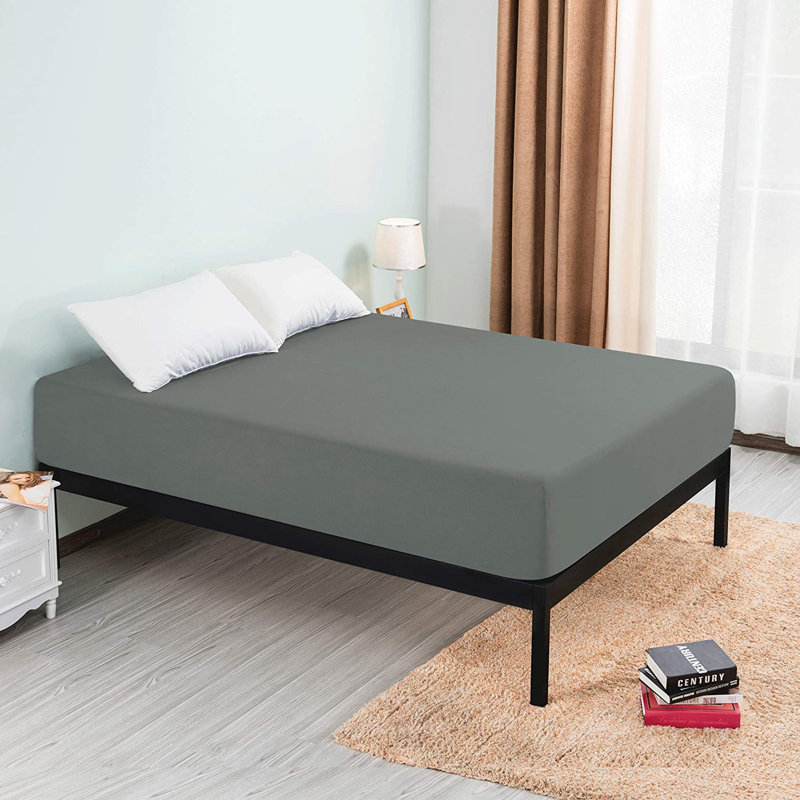 Protège-matelas ajusté ultra doux, Reine, Gris clair