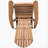 Adirondack Chair With Rustic Design, Acacia Wood, Foldable, And Traditional Slats For Outdoor Comfort