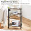 Ensemble de tables d'appoint Slim avec station de charge, tablette de rangement pour petits espaces