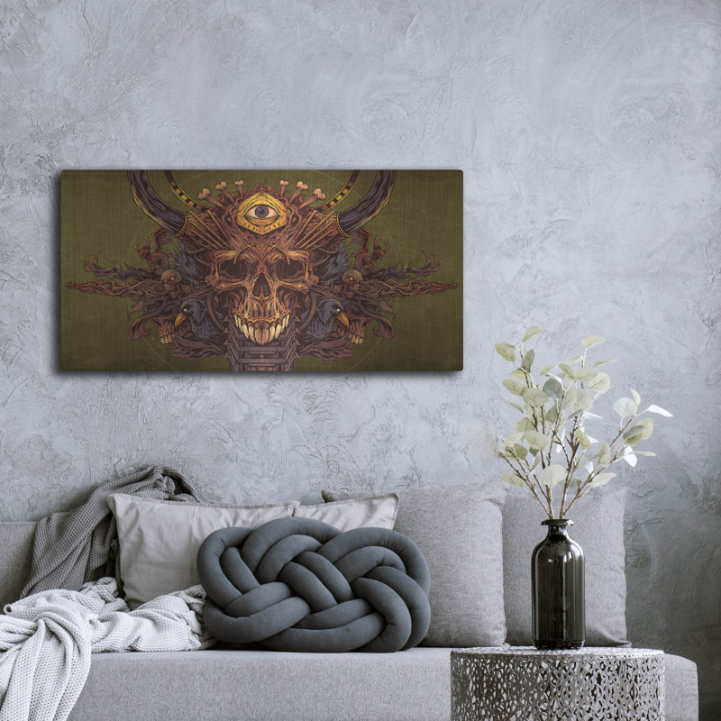 «Skull and Pyramid Eye» par Flyland Designs, H 24 po x l 48 po