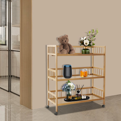 3-Tier Rolling Storage Cart with Wheels