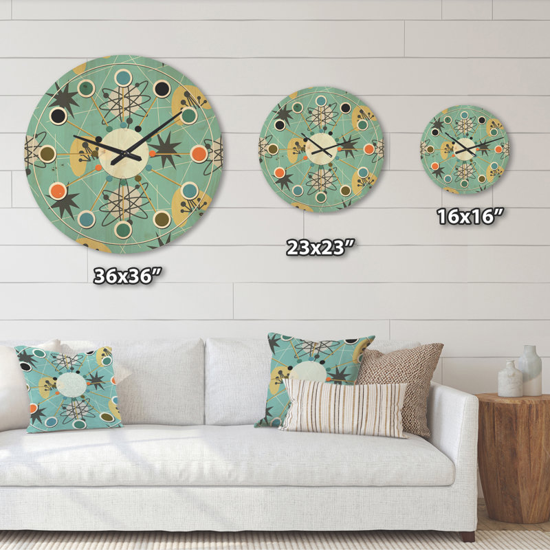 Horloge murale 1950 Mid-Century, Très grand