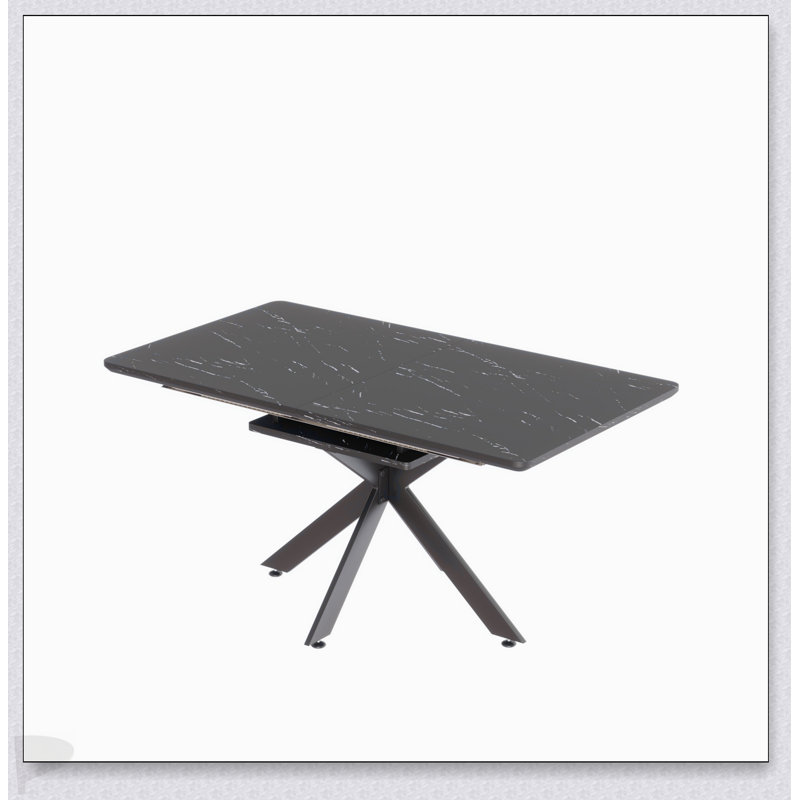 Table de salle à manger 62,4 po, Noir
