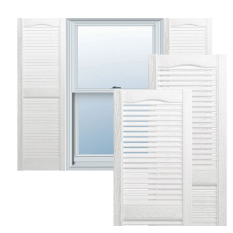 14.5'' Louvered Shutters, 39" H, White