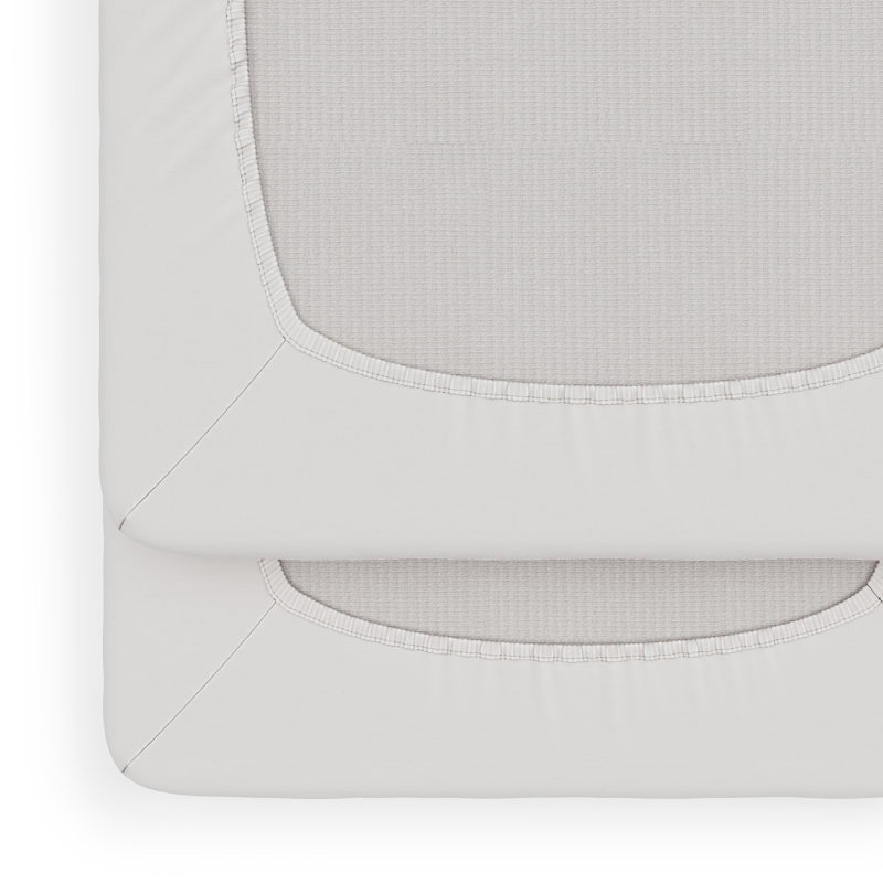 SafeFit 100% Cotton 12 - Piece Mini Crib Sheet Set, White