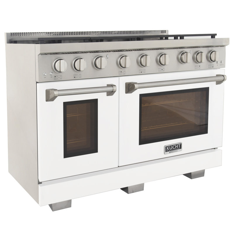 Kucht 48'' W Free Standing Range, Natural Gas, White