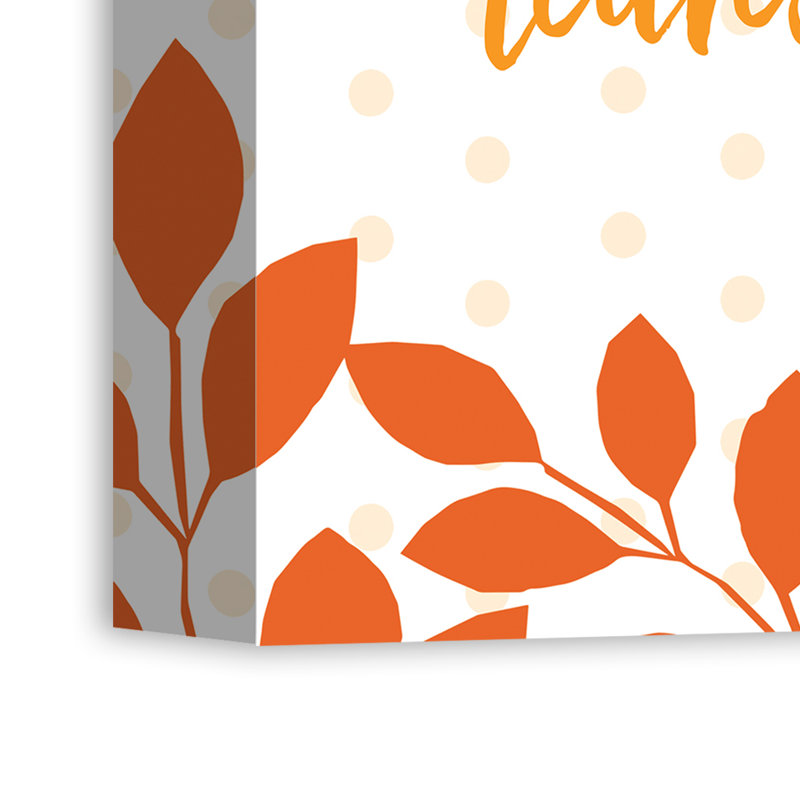 «Autumn Leaves are the Loveliest», reproduction d'art textuel sur toile, H 24 po x l 24 po, Toile tendue
