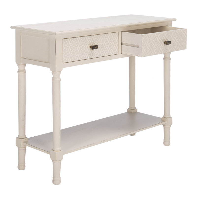 Console 35,5 po Peters, Blanc vieilli
