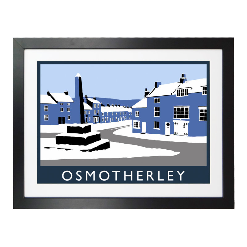 Osmotherley In Snow 2 by Richard O'Neil - Print, 44 cm H x 54 cm W x 2.2 cm D, Black Wood Frame