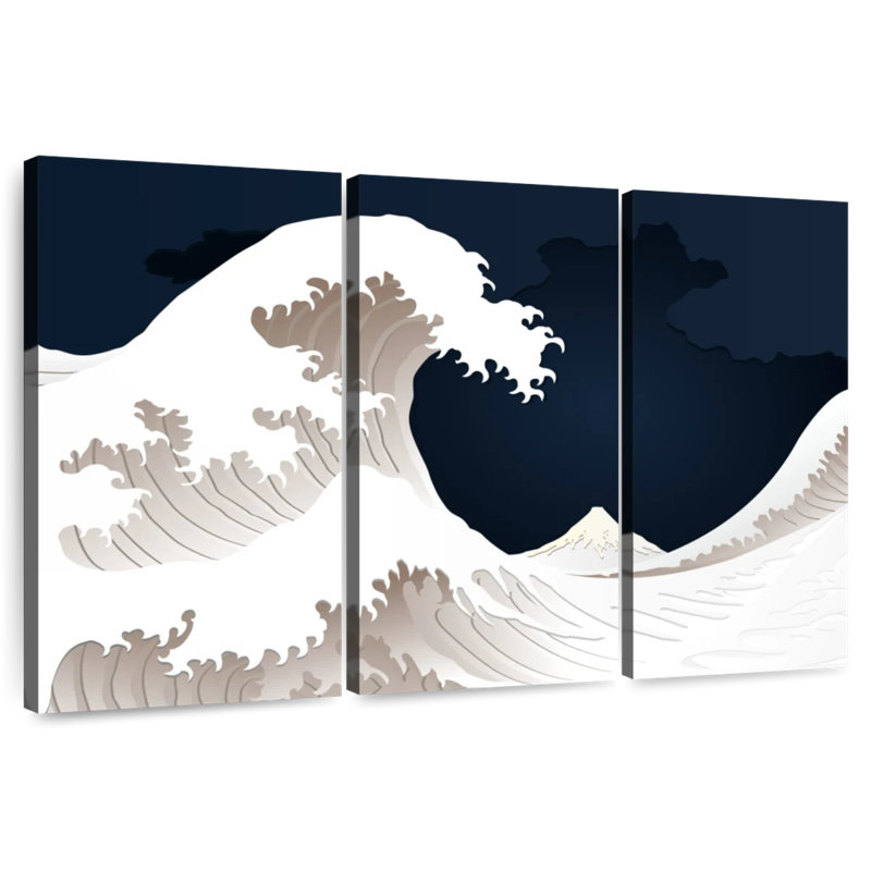 Gillard, vague chinoise, H 24 po x l 38 po