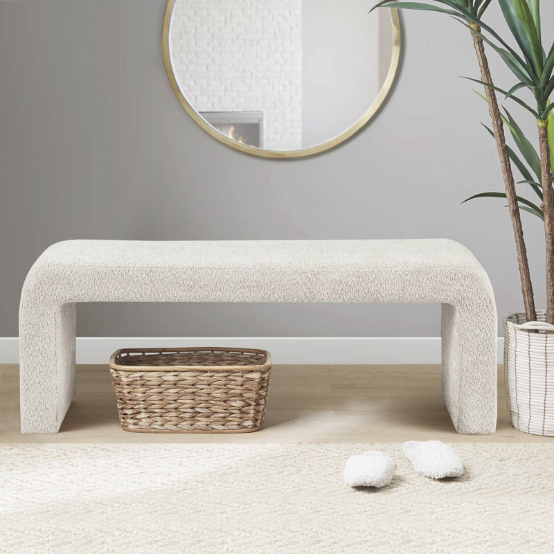 Banc Steve Boucle, H 18 po x l 42 po x P 16 po, Vert