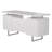 White High Gloss 2-Drawer Computer Desk
