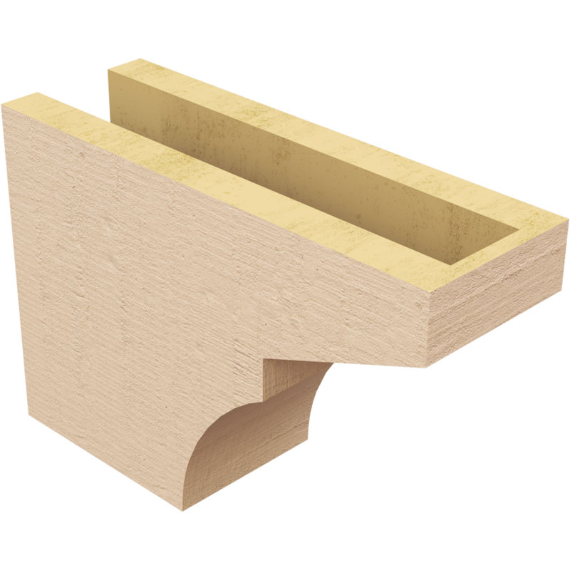 Monterey grain de bois TimberThane queue de chevron, brun clair apprêté, H 8 po x l 12 po x P 4 po