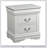 Classic 2-Drawer Nightstand with Brushed Nickel Handles, Perfect for Organized and Stylish Bedrooms-1272438548