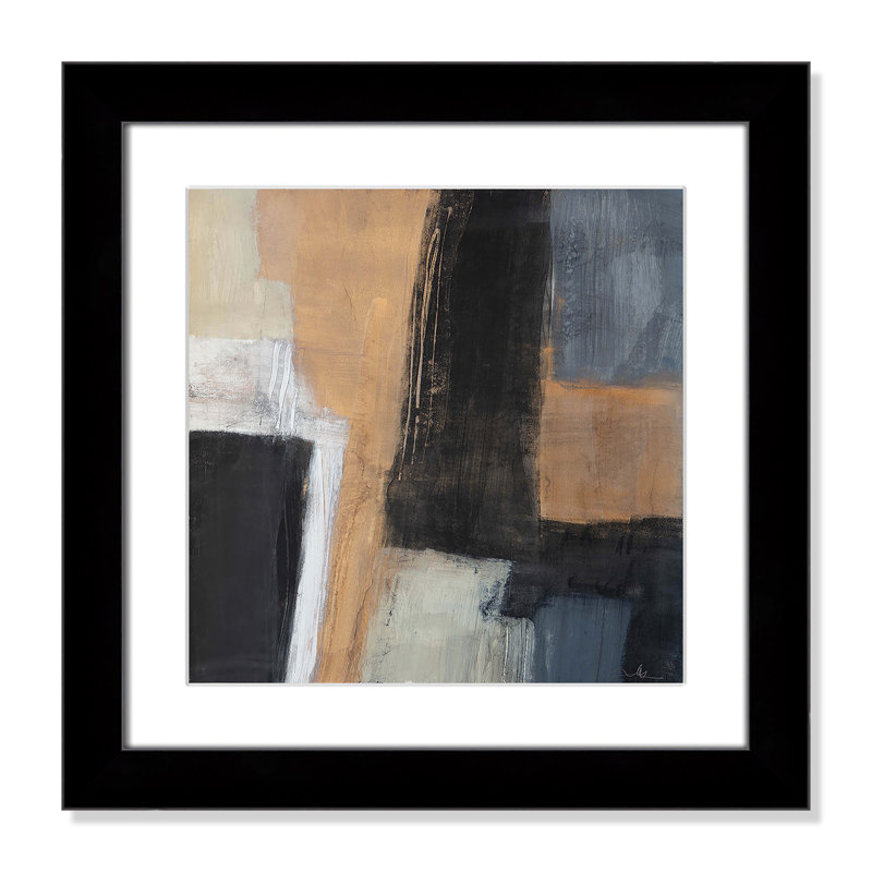 «Metallic Slate I» par Casa Fine Arts, Cadre cube noir, H 18,5 po x l 18,5 po x P 1,25 po