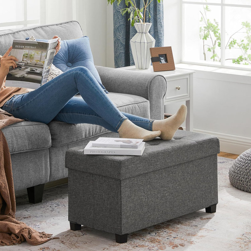 76cm Wide Rectangle Ottoman with Storage