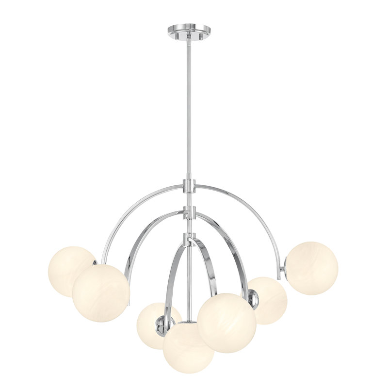 Marias 7-Light Chandelier in Polished Nickel, Polished Nickel