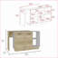 Îlots de cuisine avec 2 tablettes ouvertes Armoires à deux portes, blanc neige moderne / chêne clair | Îlots de cuisine fixes | Rectangulaire