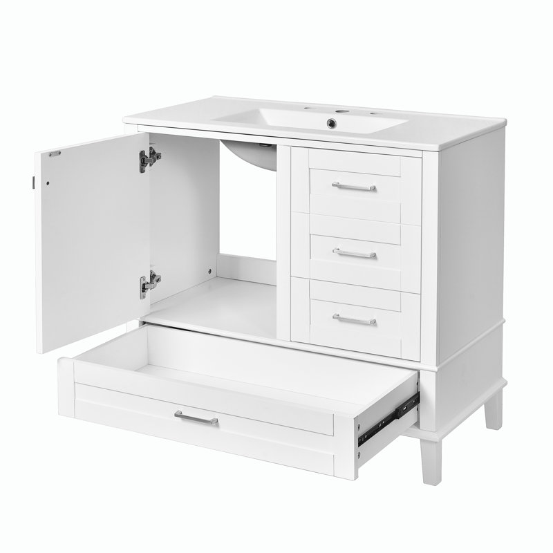 36" Bathroom Vanity, White
