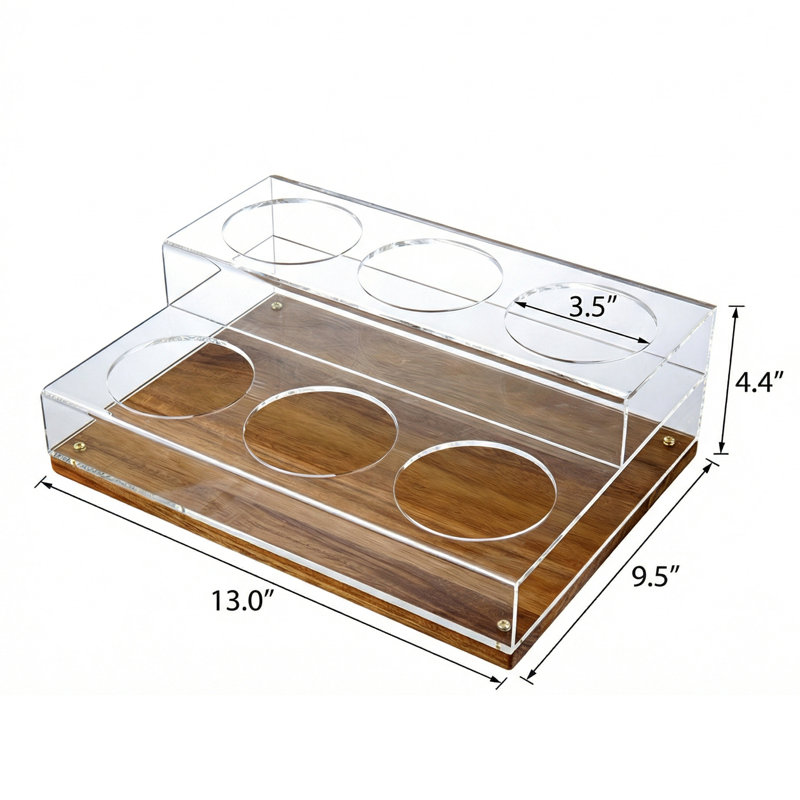 Support à vin de table transparent