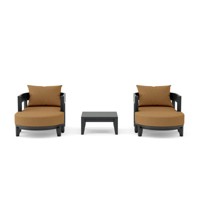 Masheka 2 - Person Patio Conversation Set with Sunbrella® Cushions