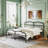 Oley Double Wave Headboard and Footboard Heavy Duty Anti-sway 18in High Steel Tube Iron Bed with Storage-1772134868