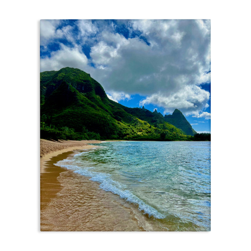 «Tunnels Beach Landscape Canvas», conception par Nicole Dell, H 20 po x l 16 po