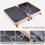 Ensemble de valises 4 pièces, valise durable en ABS avec sac de voyage, ensemble de valises à bagage à roulettes 360 °, rose