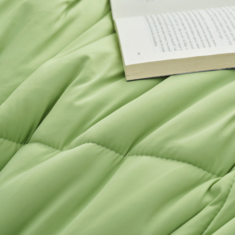 Nourrir Retreat - Ensemble d'édredon surdimensionné inducteur Coma, Vert, Édredon simple extra long + 1 taie décorative