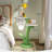 Creative Flower-Shaped Floor Lamp Side Table – Cream Wind Bedroom Nightstand Living Room Sofa Side Storage Shelf with Integrated Ambient Light