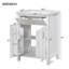 Ensemble de meuble-lavabo de 24 po avec lavabo en céramique, meuble-lavabo compact et luxueux - 2 portes à fermeture douce-709672457-709672456