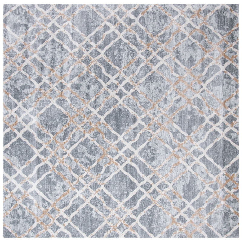 Martha Stewart Isabella Performance Geometric Rug, Square 6'7"