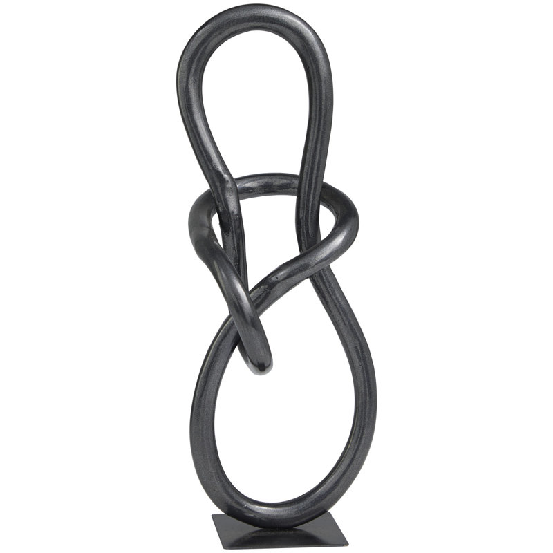 Abstract Figurines & Sculptures, 15.05" H X 6.55" W X 5.65" D, Dark Gray