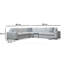 237.8" Wide Symmetrical Corner Sofa