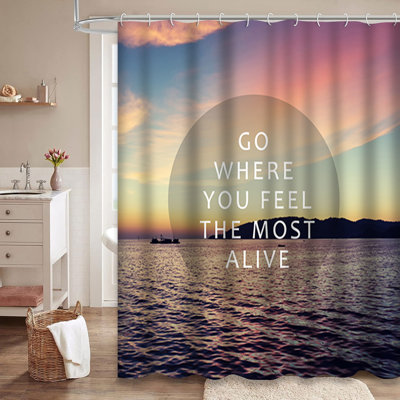 Rideau de douche de voyage avec 12 crochets