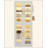 Bookcase With Doors, LED & 8 Adjustable Shelves Storage Cabinet For Living Room, Office, Bedroom-898130895